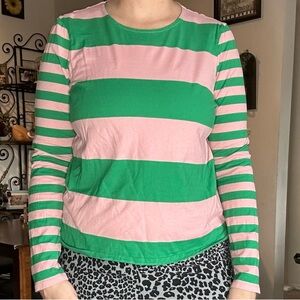 Boden Colorful Striped Long Sleeve Top